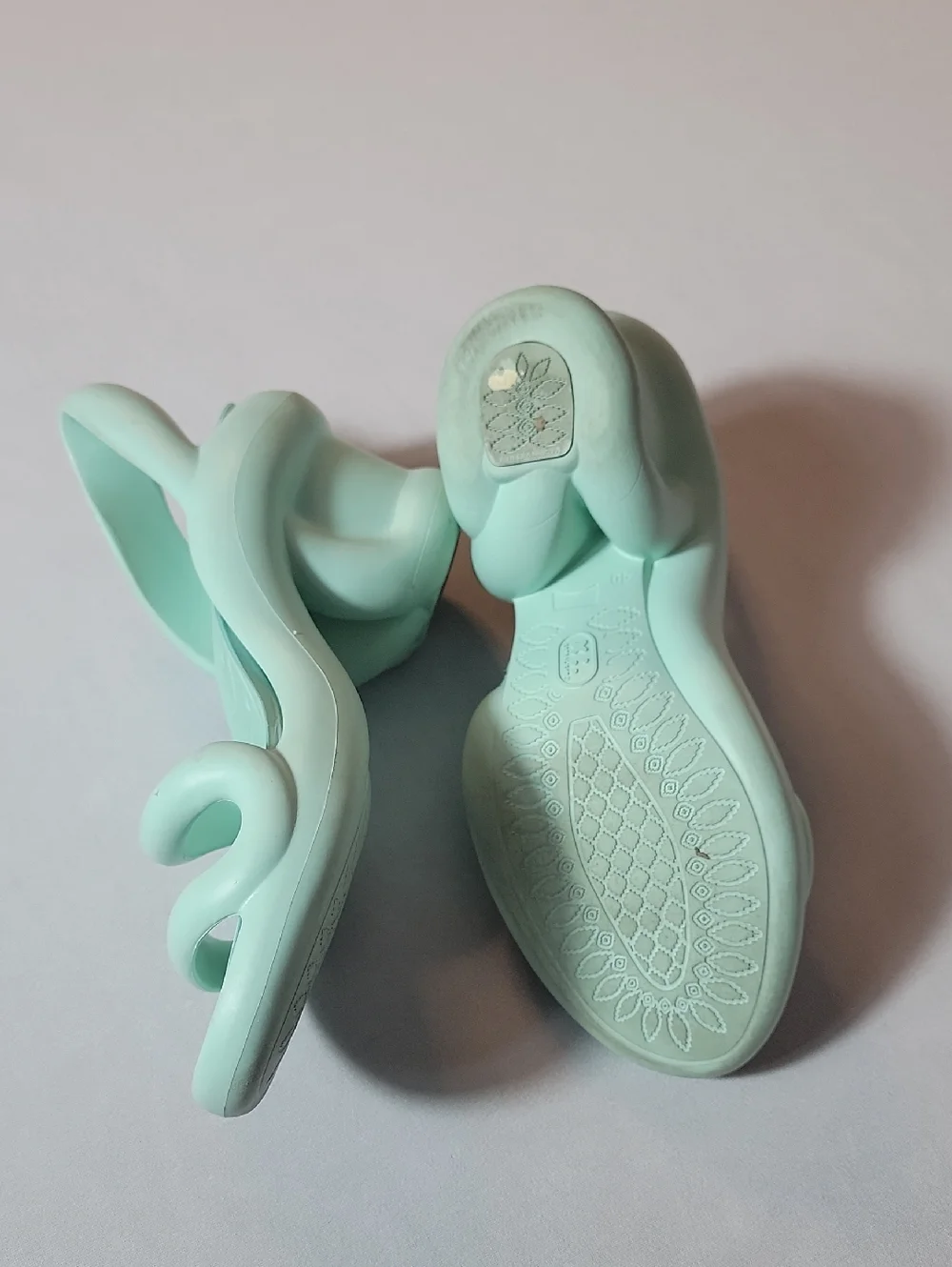 Camper Kobarah Mint Green Slingback Block Heel Sandals - Picture 6 of 9